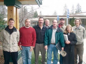 The seven members of the Feather River project team pose for a photo