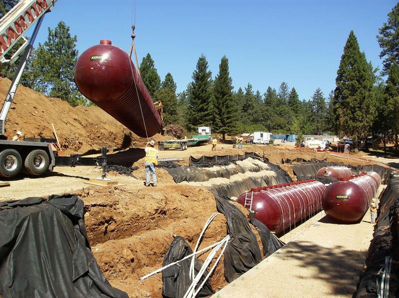 Onsite wastewater treatment system installed at Feather River Hospital in Paradise, CA